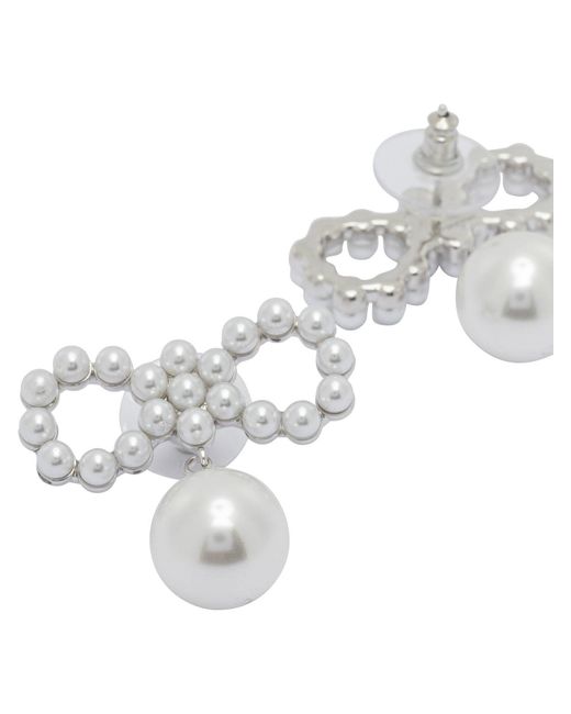 Self-Portrait White Earrings With Pearls