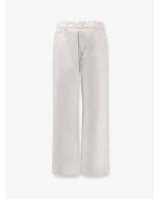 AMI White Cotton Trousers for men
