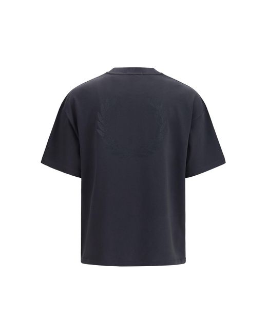 Fred Perry Blue Laurel Wreath Print T-Shirt Anchor for men