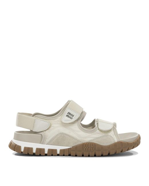 Miu Miu White Tyre Low Sandals