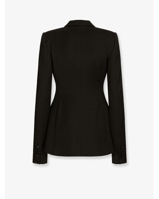 Dolce & Gabbana Black Dolce & Gabbana Tuxedo Virgin Wool And Silk Blazer