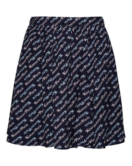 KENZO Blue 'Verdy By Viscose Miniskirt