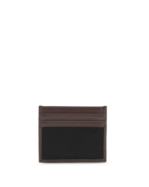 Prada White Leather And Fabric Card Holder for men