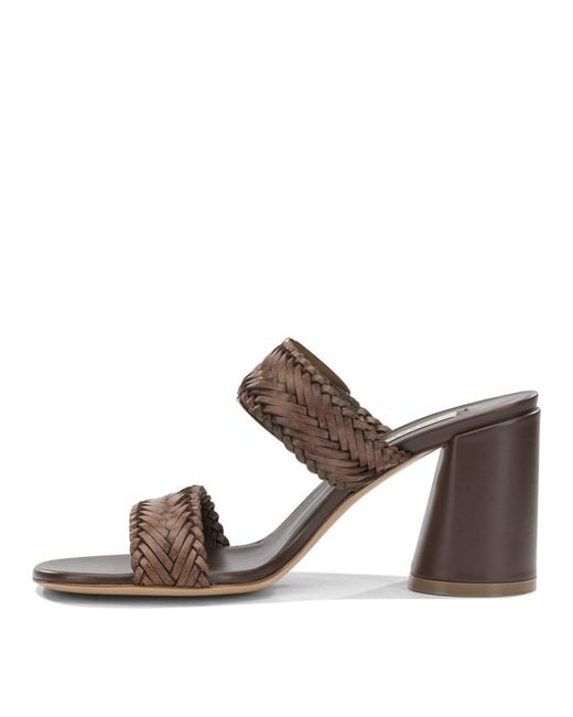 Casadei Brown Leather Sandals