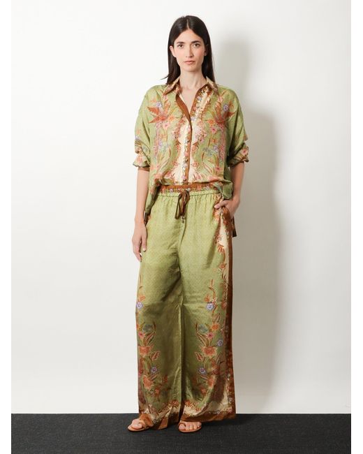 Zimmermann Green Silk Shirt Indra