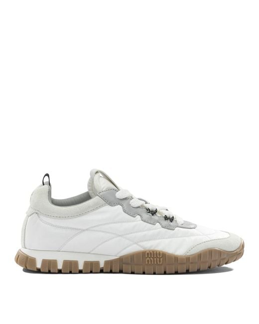 Miu Miu White Tyre Sneakers