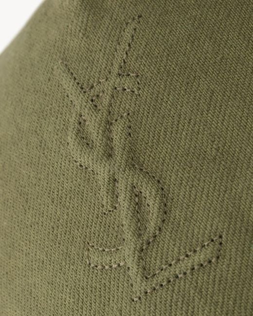 Saint Laurent Green Cassandre Baseball Hat
