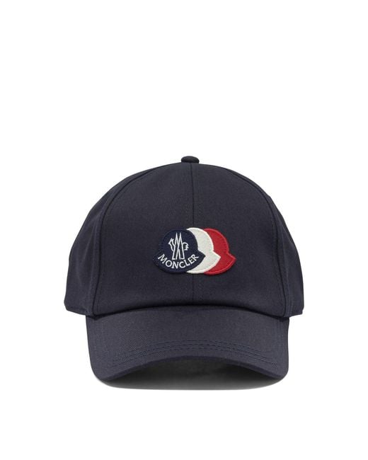 Moncler Blue Baseball Cap With Logo for men