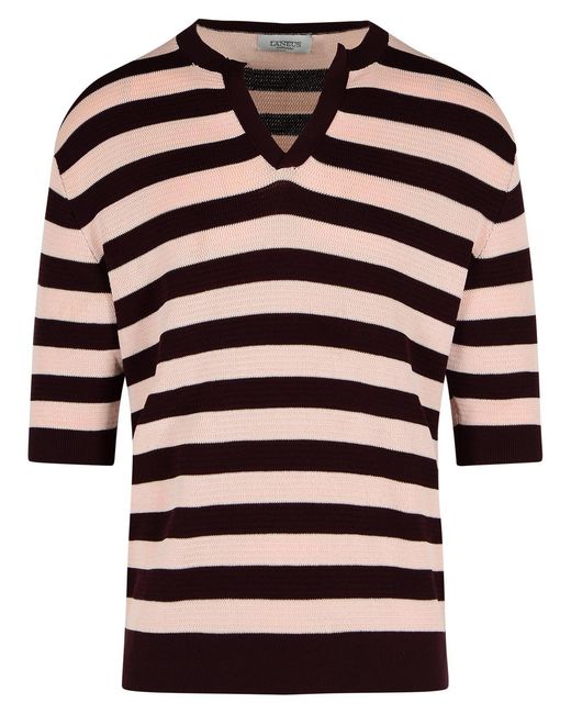Laneus Brown Cotton Sweater for men