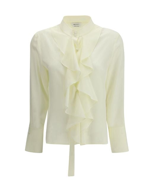 McQueen Green Ruffled Shirt