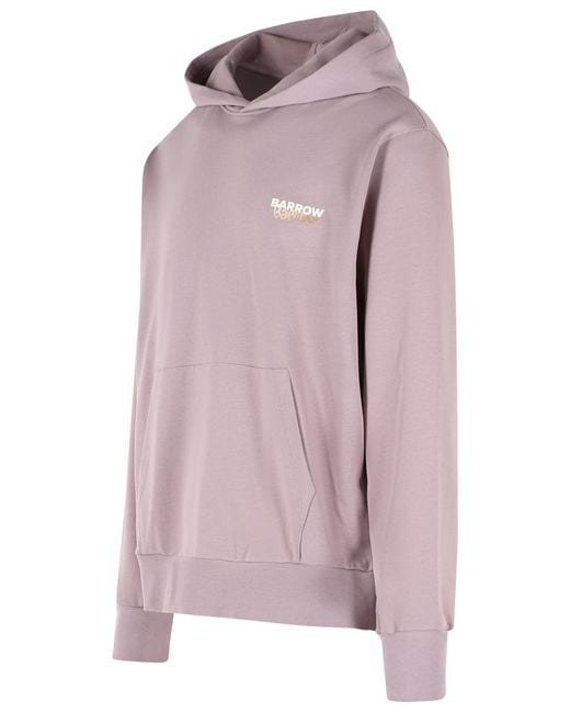 Barrow Pink Smoke Cotton Sweatshirt for men