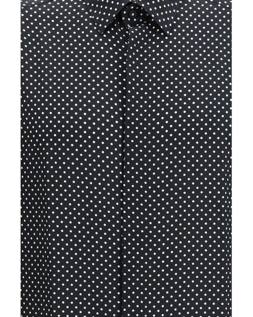 Tom Ford Gray Crepe De Chine Polka Dot Shirt for men