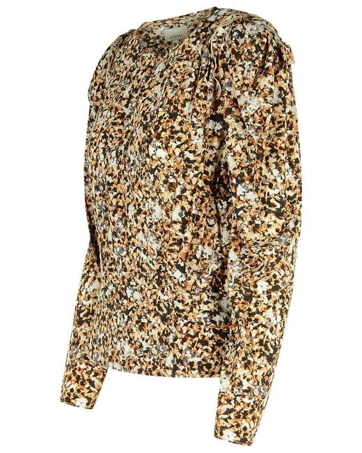 Isabel Marant Multicolor 'Zagra' Silk Blouse