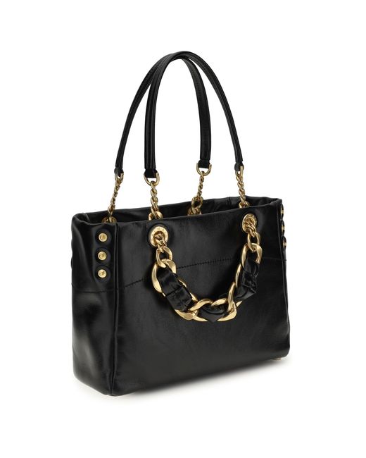 Balmain Black Small 1945 Soft Shoulder Bag
