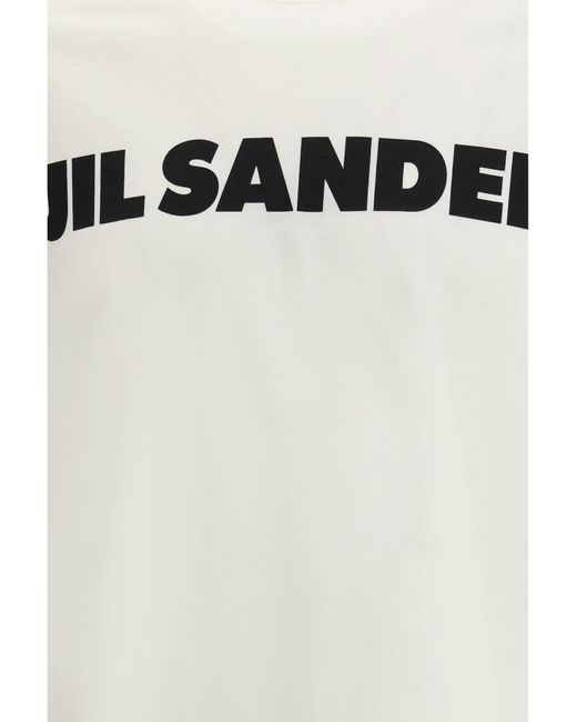 Jil Sander White Cotton-Jersey T-Shirt for men
