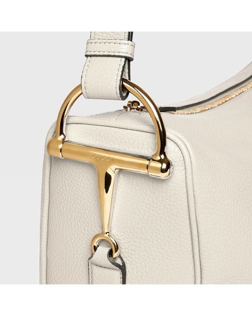 Gucci Natural Half Horsebit" Shoulder Bag
