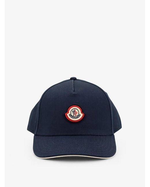 Moncler Blue Cotton Hat for men