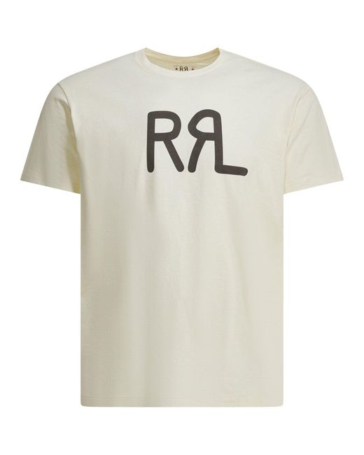 RRL White Cotton T-Shirt for men
