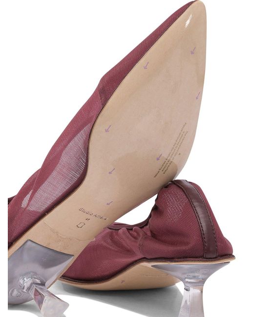 STUDIO AMELIA Purple Heeled Shoes Bordeaux