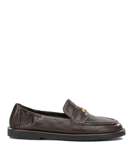 Pomme D'or Gray Loafers Espresso