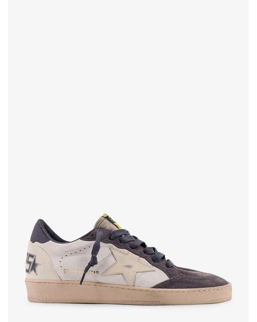 Golden Goose Deluxe Brand Multicolor Deluxe Brand Ballstar Leather Sneakers And Suede With Side Logo for men