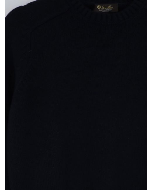 Loro Piana Blue Parksville Baby Cashmere Sweater