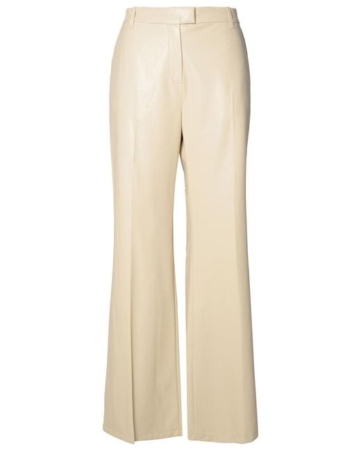 Stand Studio Natural Ivory Polyurethane Blend Trousers