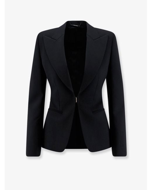 Gucci Black Technical Wool Blazer