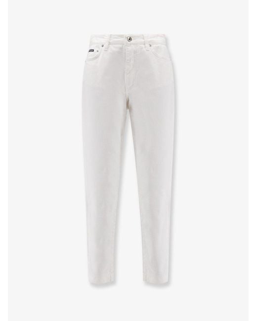Dolce & Gabbana White Audrey Denim Trousers