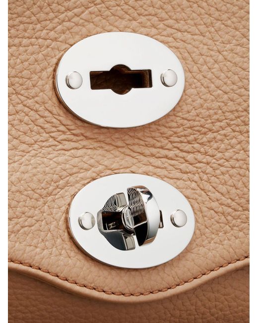 Zanellato Brown Crossbody Bag Postina Daily Hammered Leather