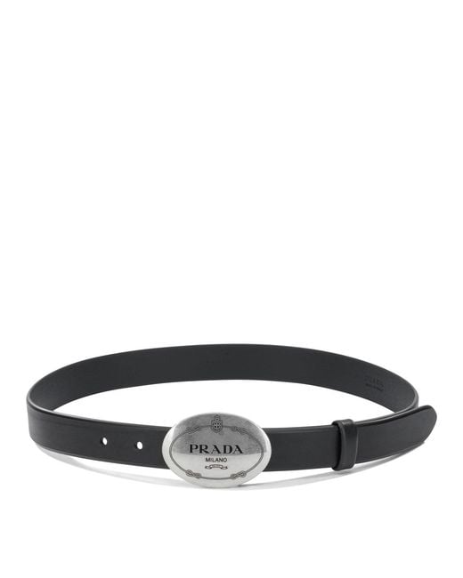 Prada Black Leather Belt
