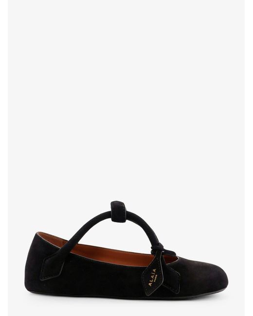 Alaïa Black Le Teckel Suede Ballet Flats