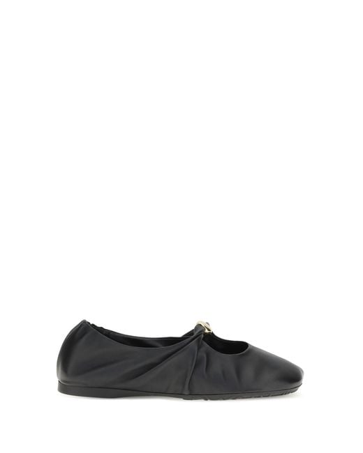 Women's Black Pebble Ballerinas