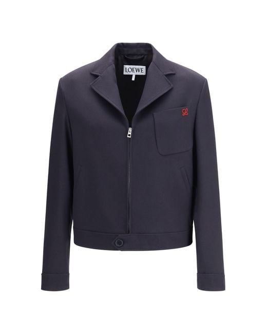 Men's Blue Mid-Weight Wool Cavalry Jacket