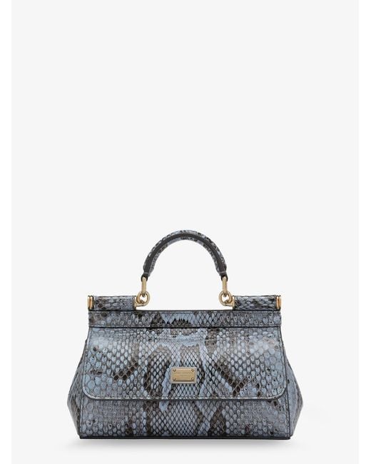Women's Blue Handbag Sicily Python