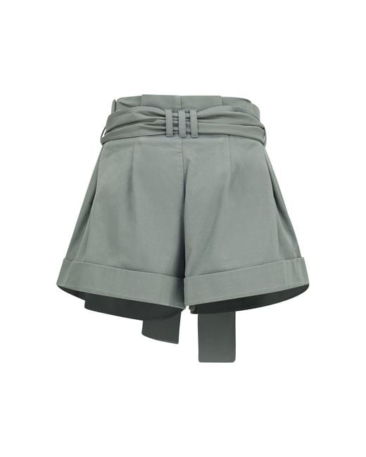 Balmain Blue High-Waisted Shorts