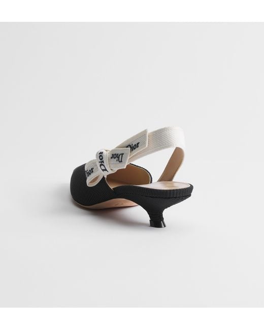 Dior White "J'A 35Mm" Slingback Pumps