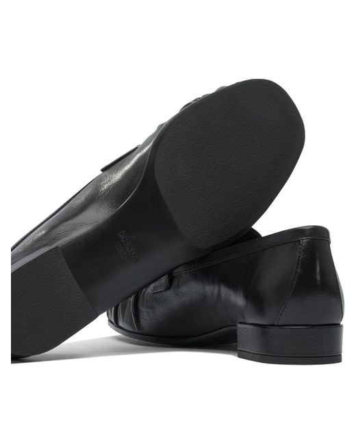 Prada Black Leather Loafers