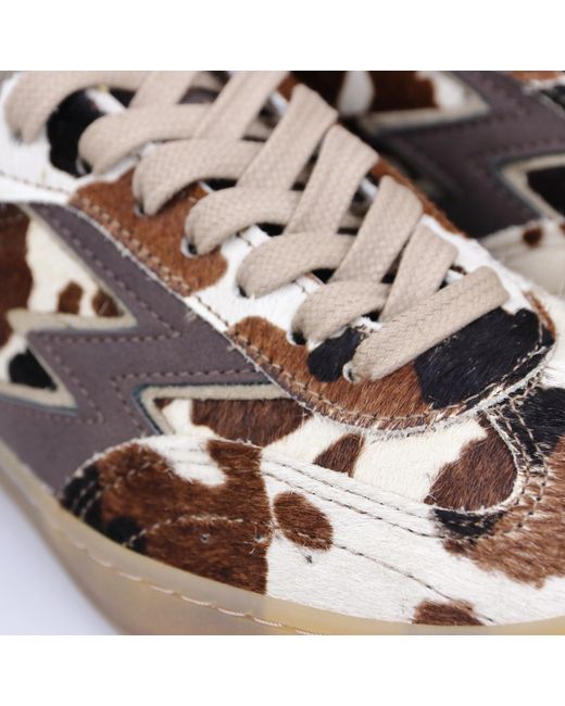 Moaconcept Brown Club Pony Skin Leather Sneakers