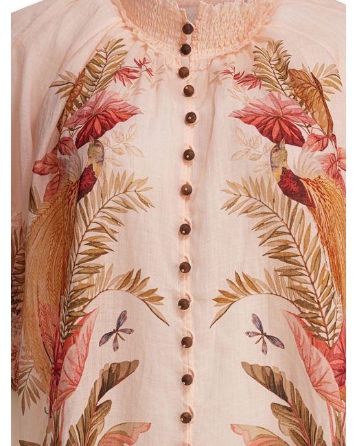 Zimmermann Pink "Ascension" Rami㨠Shirt