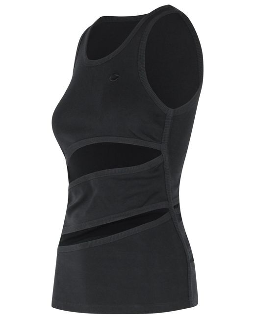 Coperni Black 'Spirale' Cotton Tank Top
