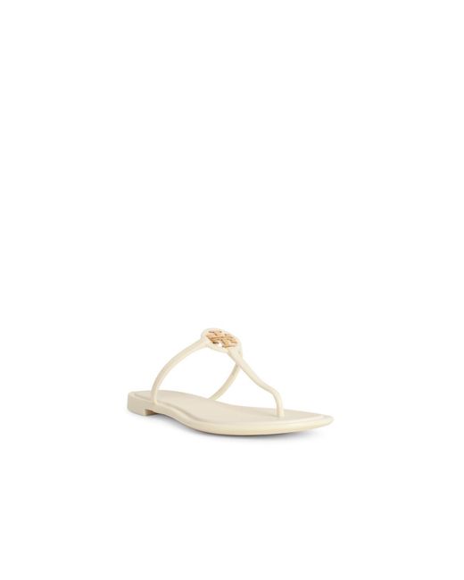 Tory Burch White 'Miller' Flip Flops