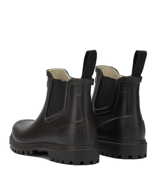 Superga Black Rubber Ankle Boots