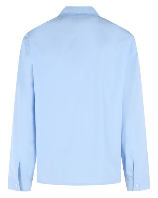 Jil Sander Blue Light Cotton Shirt for men