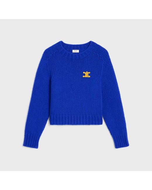 Céline Blue Silk And Wool Knitwear