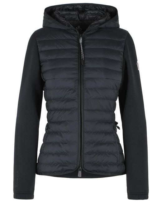 Women's Black Padded Hoodie With Zip