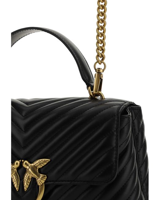 Pinko Black Love Lady Handbag Nero-Antique