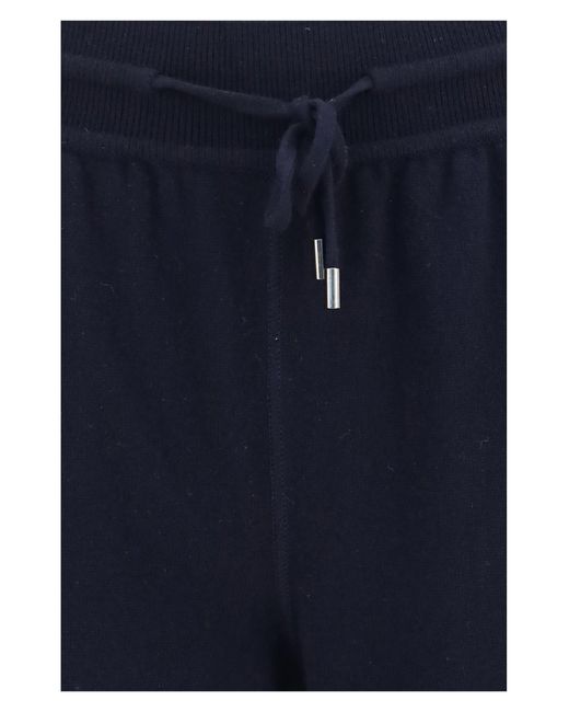 Loro Piana Blue Cashmere Drawstring Pants