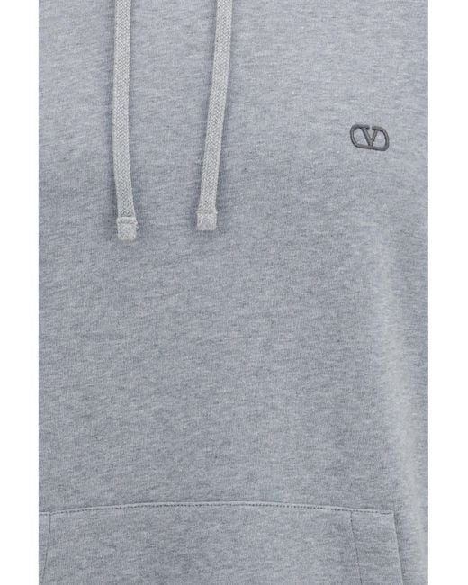 Valentino Gray Hoodie Vlogo Signature for men