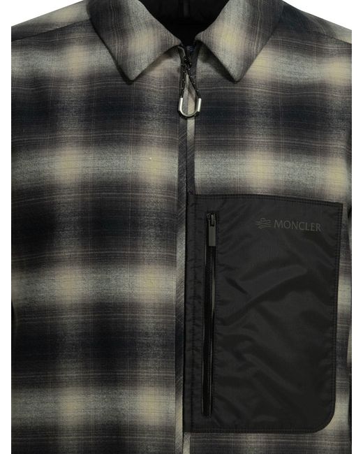 Moncler Black Cornisello Overshirt Jacket for men